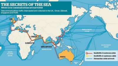 Inilah Peta Kabel Internet Bawah Laut di Dunia, Waw
