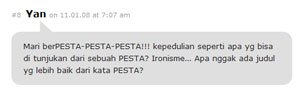 Tidak Adakah Kata yang Lebih Baik dari kata PESTA