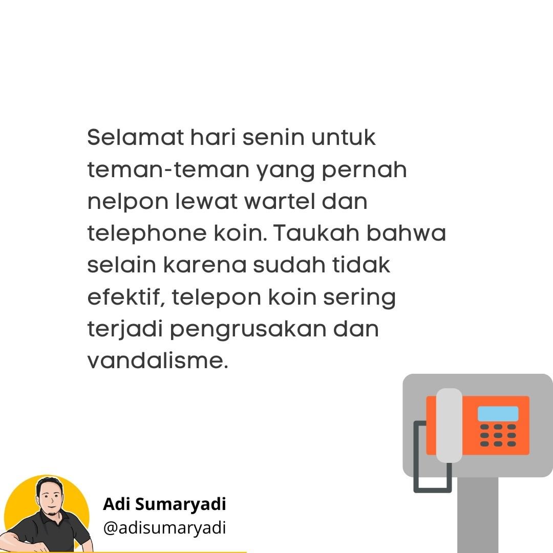 Siapkan koin untuk menelphone lebih panjang.
.
#telekomunikasi #teknologi #derupsiteknologi #telkom #telkomindonesia #telephone          ...