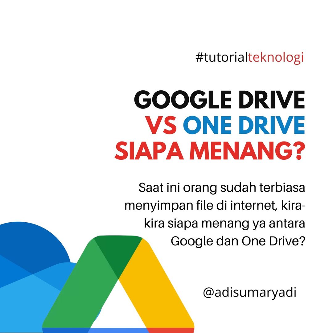 Kalian pake yang mana?
.
#googledrive #onedrive #googlevsmicrosoft #cloudstorage #teknologiinformasi #technology #drive           ...