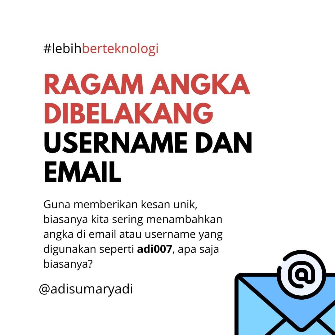 Kalau saja Wira Saksana atau Wiro Sableng punya email kemungkinan emailnya adalah wiro212 atau nagageni212. 
.
#email #ragam #lebihberteknologi #internet  ...