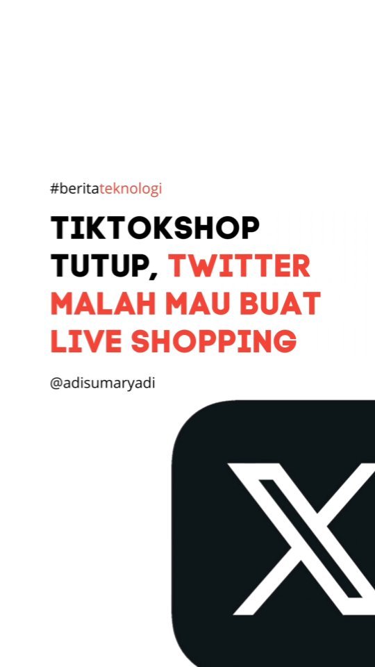 TiktokShop Ditutup, Twitter X Malah Akan Buat Fitur Live Shopping #twitter #tiktokshop #x        ...