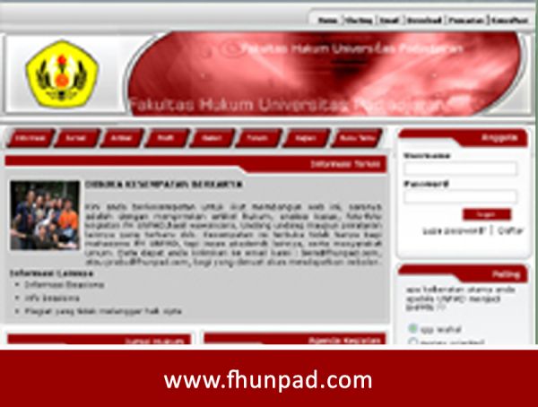 Official Website Fakultas Hukum Unpad