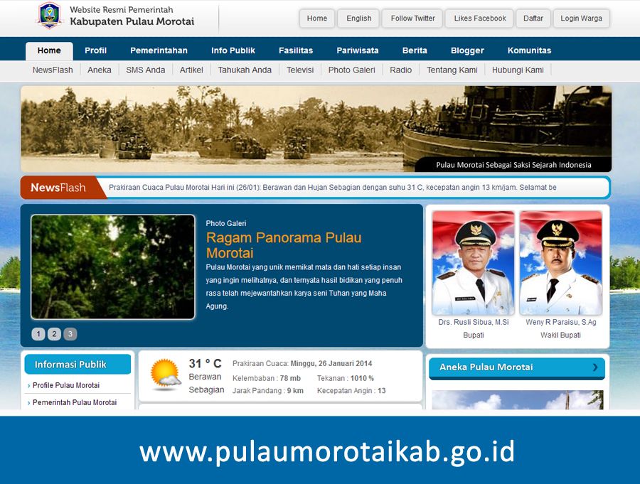 Website Kabupaten Pulau Morotai