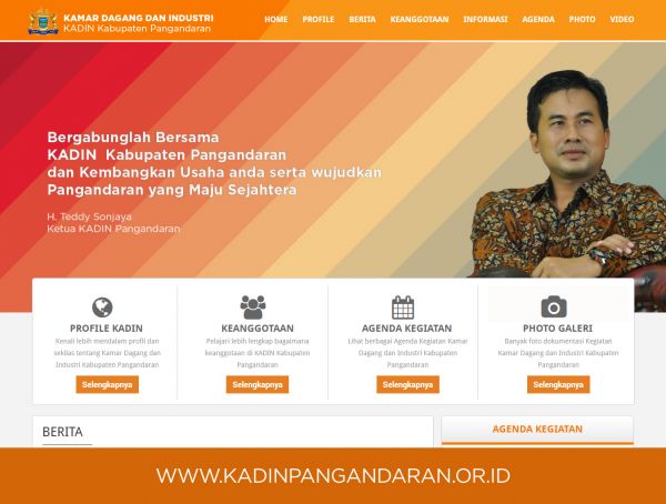 Website Kadin Kabupaten Pangandaran