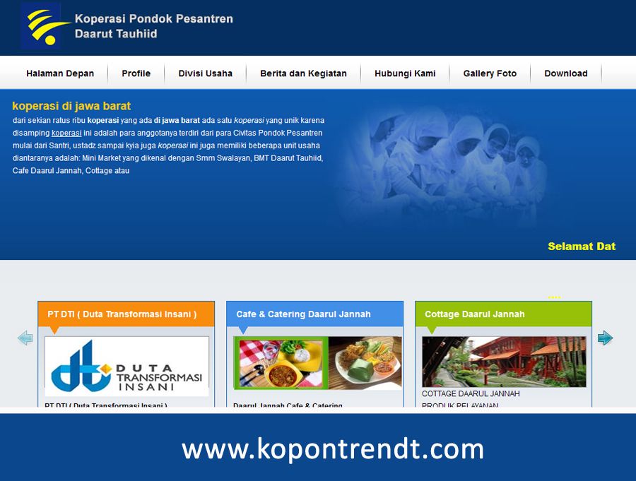 Website Kopontren DT