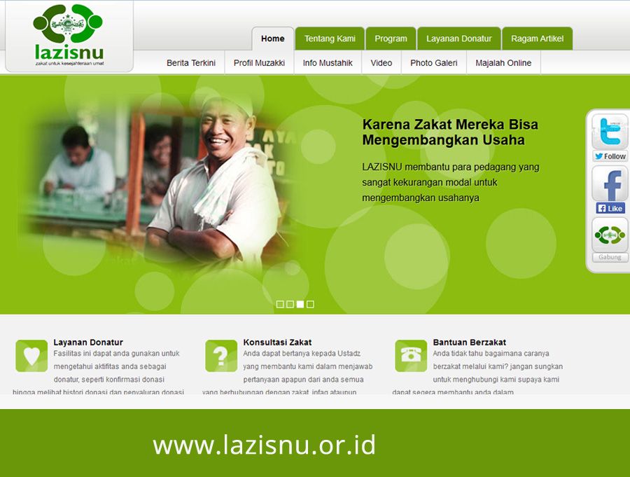 Website LAZIS Nahdatul Ulama