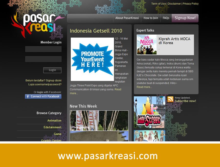 Website Pasarkreasi
