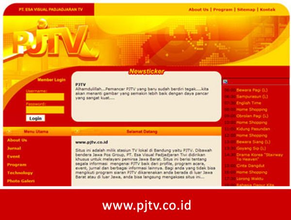 Website PJTV Bandung 