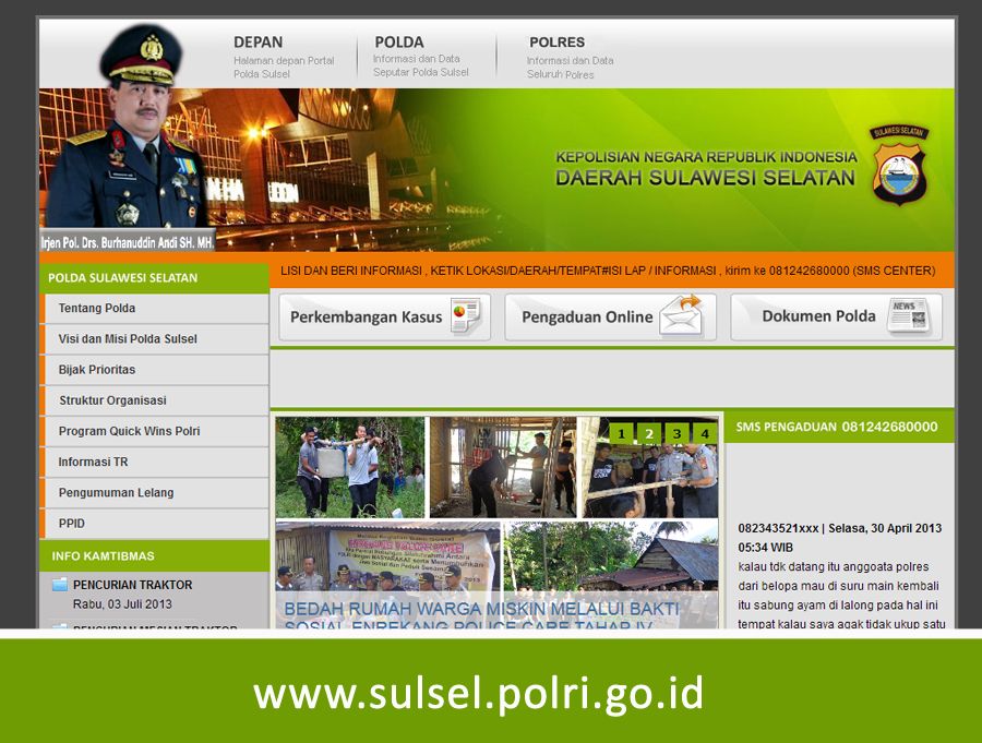 Website Polda Sulawesi Selatan