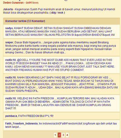 Screnshot komentar detik.com